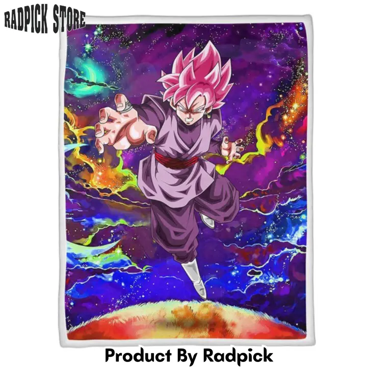 Dragon ball goku black rose blanket custom anime galaxy style  rp0151940